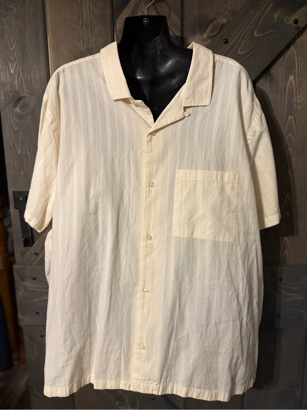 Madewell Easy StripeCotton Camp Shirt XXL